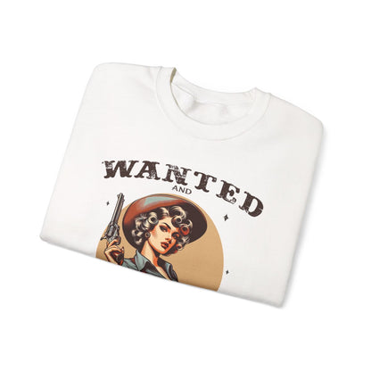 Wanted and Wild Cowgirl Sweatshirt - funny sweatshirt by Cheeky Business