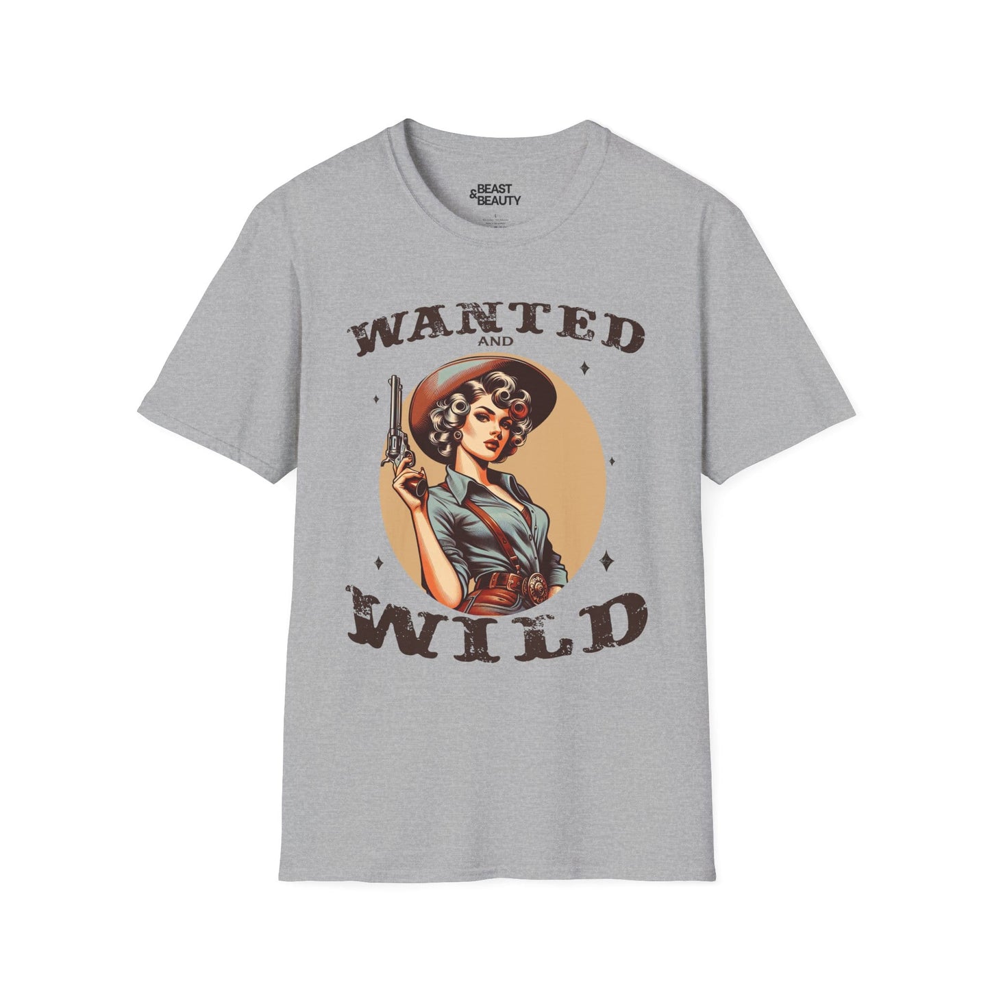 wanted & wild cowgirl t-shirt sport grey t-shirt cowgirl gift idea