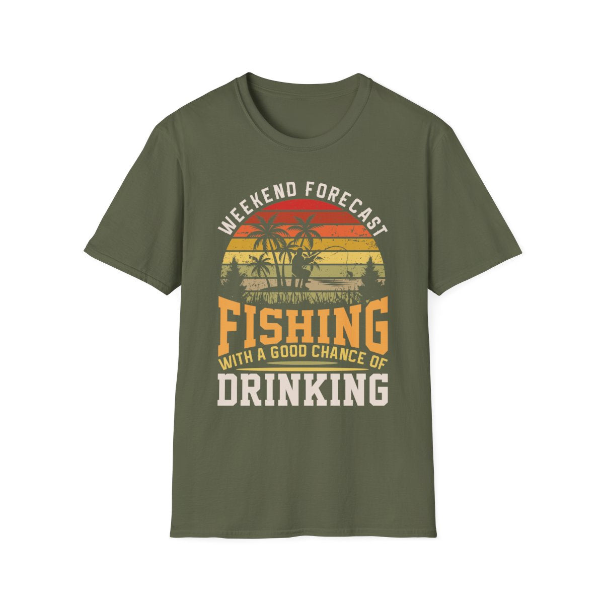 Weekend Forecast Fishing With A Good Chance Of Drinking T-Shirt - funny t-shirt by Cheeky Business