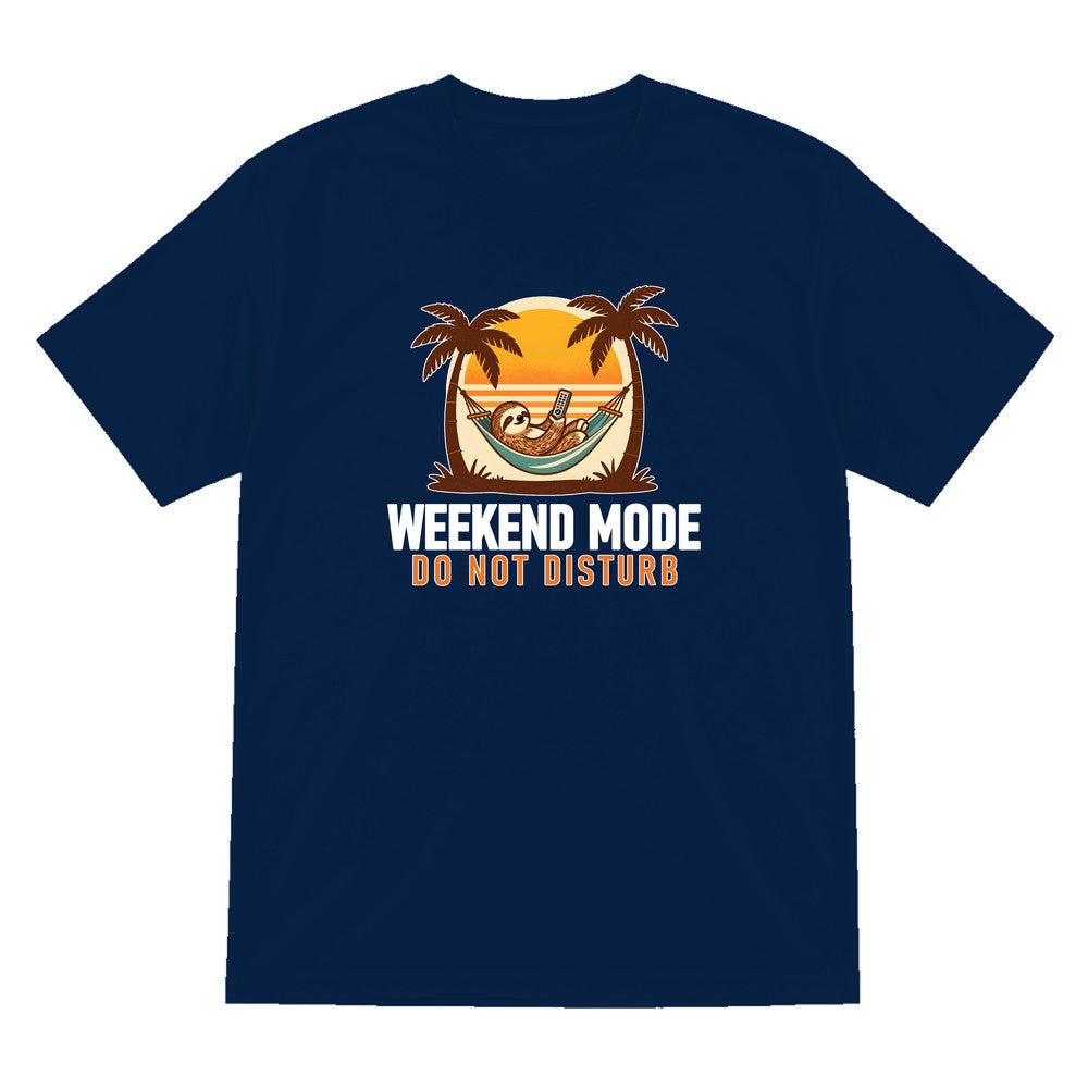 Weekend Mode Do Not Disturb Funny T-Shirt & Sweatshirt T-Shirt in Navy