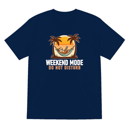 Weekend Mode Do Not Disturb Funny T-Shirt & Sweatshirt T-Shirt in Navy