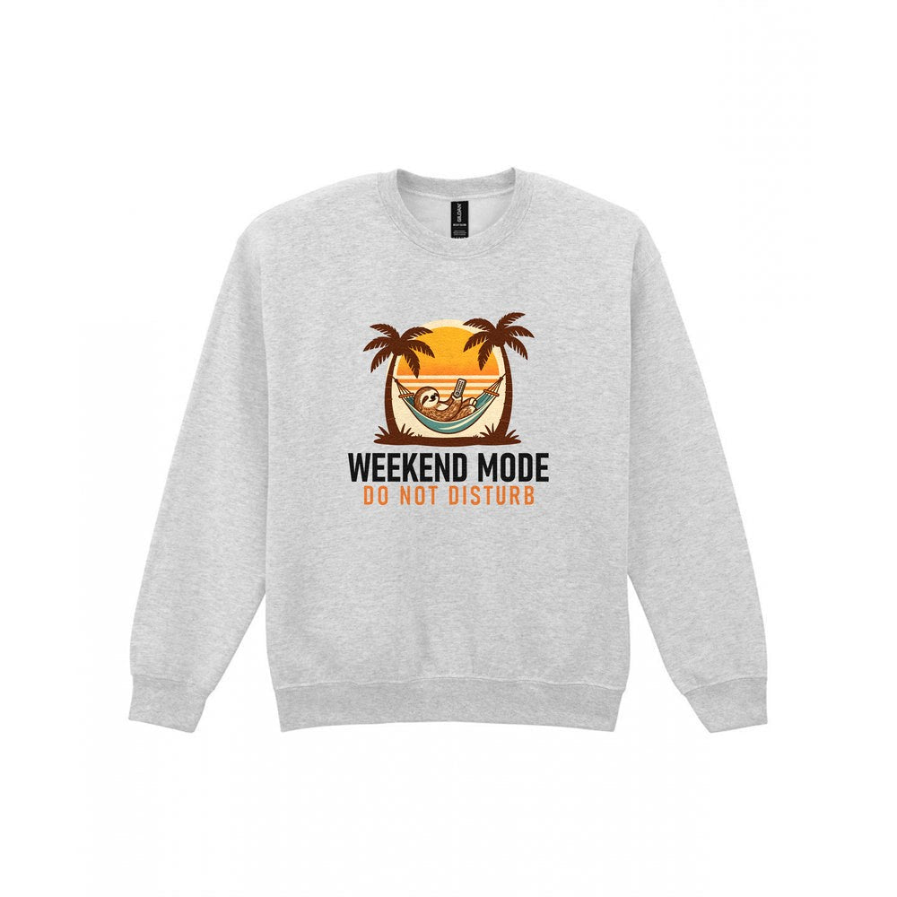 Weekend Mode Do Not Disturb Funny T-Shirt & Sweatshirt Sweatshirt in Sport Grey