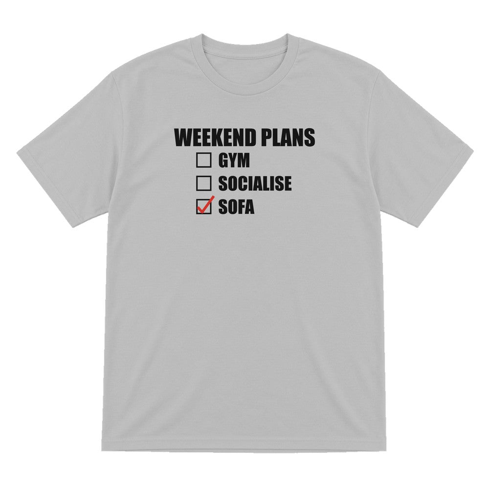 Weekend Plans Sofa Funny T-Shirt & Sweatshirt T-Shirt in Sport Grey