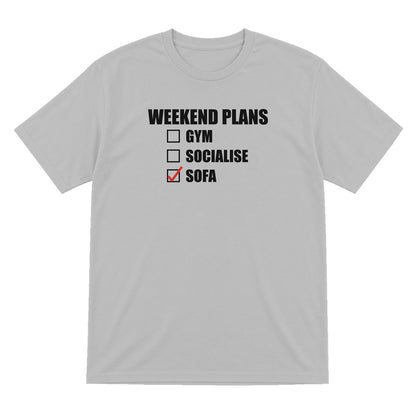 Weekend Plans Sofa Funny T-Shirt & Sweatshirt T-Shirt in Sport Grey