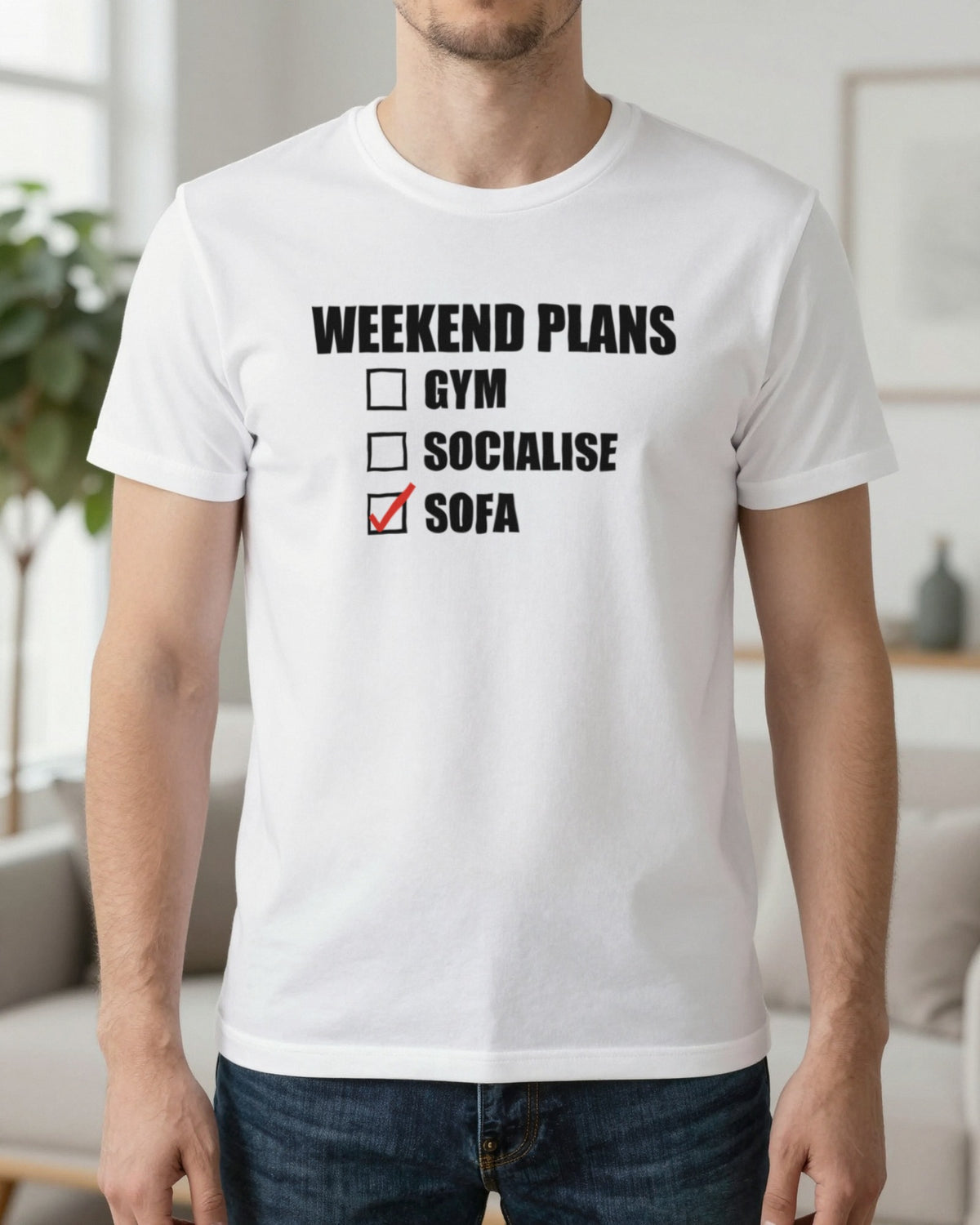 Weekend Plans Sofa Funny T-Shirt & Sweatshirt worn