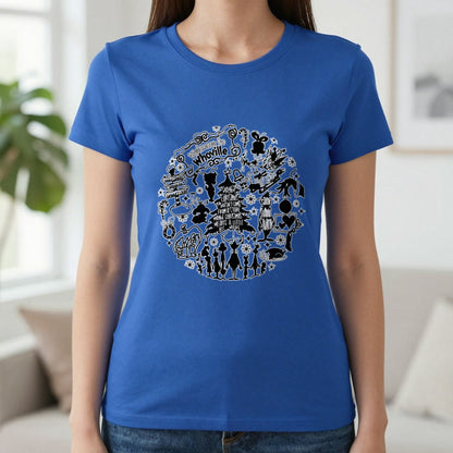 Welcome To Whoville Christmas Collage T-Shirt & Sweatshirt in Royal, worn, our photo