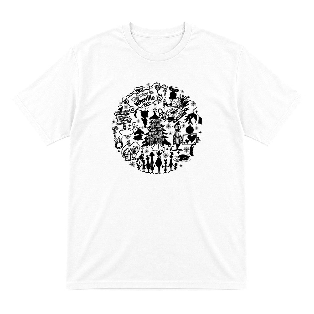 Welcome To Whoville Christmas Collage T-Shirt & Sweatshirt T-Shirt in White
