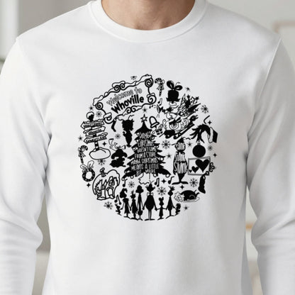 Welcome To Whoville Christmas Collage T-Shirt & Sweatshirt close-up