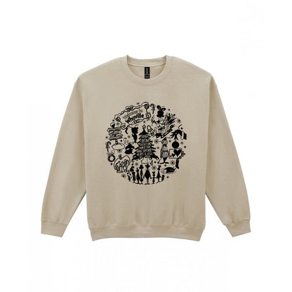 Welcome To Whoville Christmas Collage T-Shirt & Sweatshirt Sweatshirt in Sand