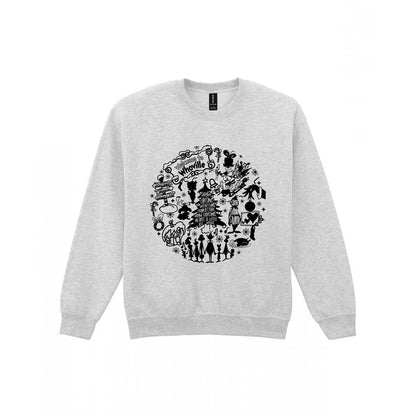 Welcome To Whoville Christmas Collage T-Shirt & Sweatshirt Sweatshirt in Sport Grey