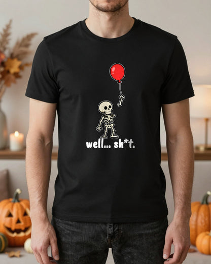 Well Sh*t Skeleton Balloon T-Shirt & Sweatshirt worn