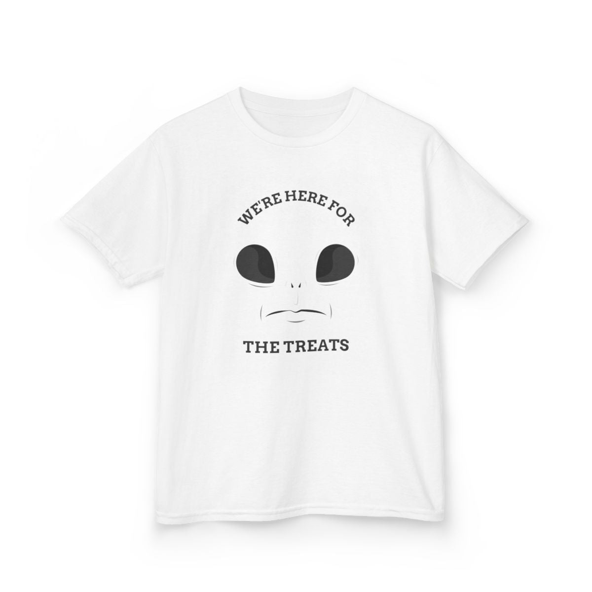We're Here For The Treats Halloween Kids T-Shirt - funny t-shirt by Cheeky Business