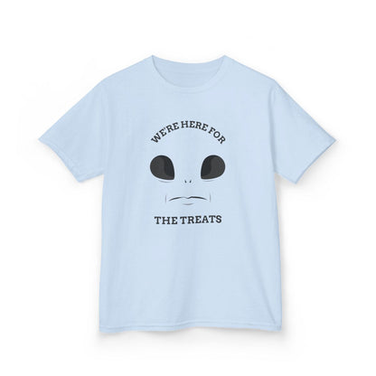 We're Here For The Treats Halloween Kids T-Shirt - funny t-shirt by Cheeky Business
