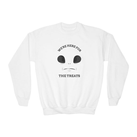 We’re Here For The Treats Kids Halloween Sweatshirt