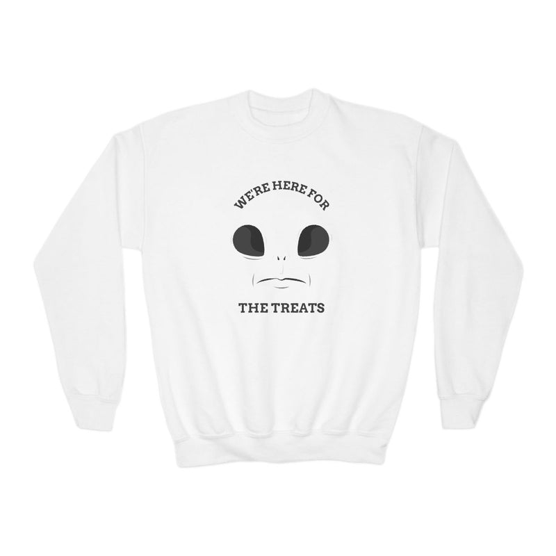 Sudadera infantil de Halloween "Estamos aquí por los dulces"