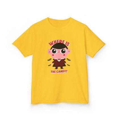Where Is The Candy? Kids Halloween T-Shirt - funny t-shirt by Cheeky Business