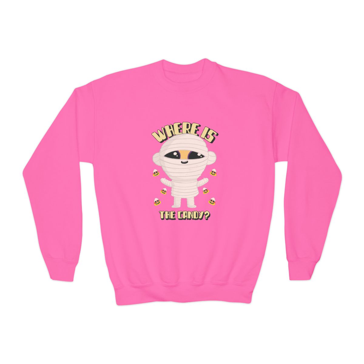 Where Is The Candy Mummy Halloween Sweatshirt - funny t-shirt by Cheeky Business