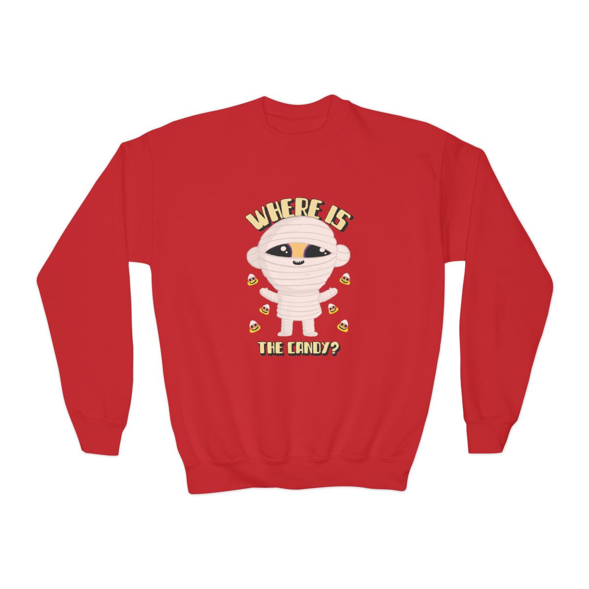 Where Is The Candy Mummy Halloween Sweatshirt - funny t-shirt by Cheeky Business