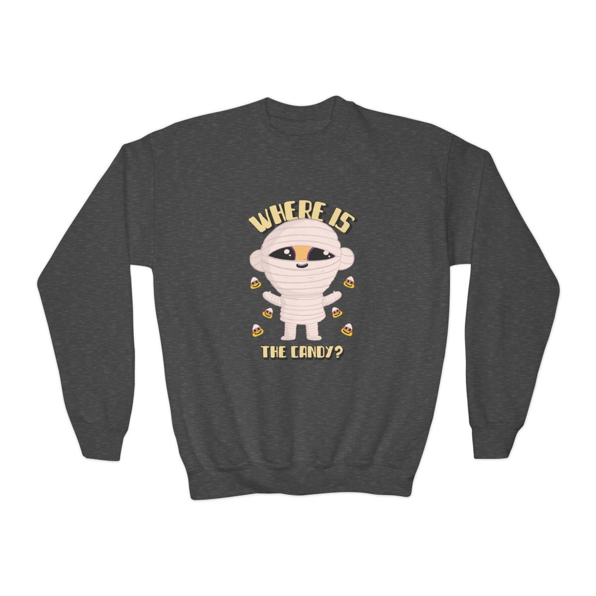 Where Is The Candy Mummy Halloween Sweatshirt - funny t-shirt by Cheeky Business