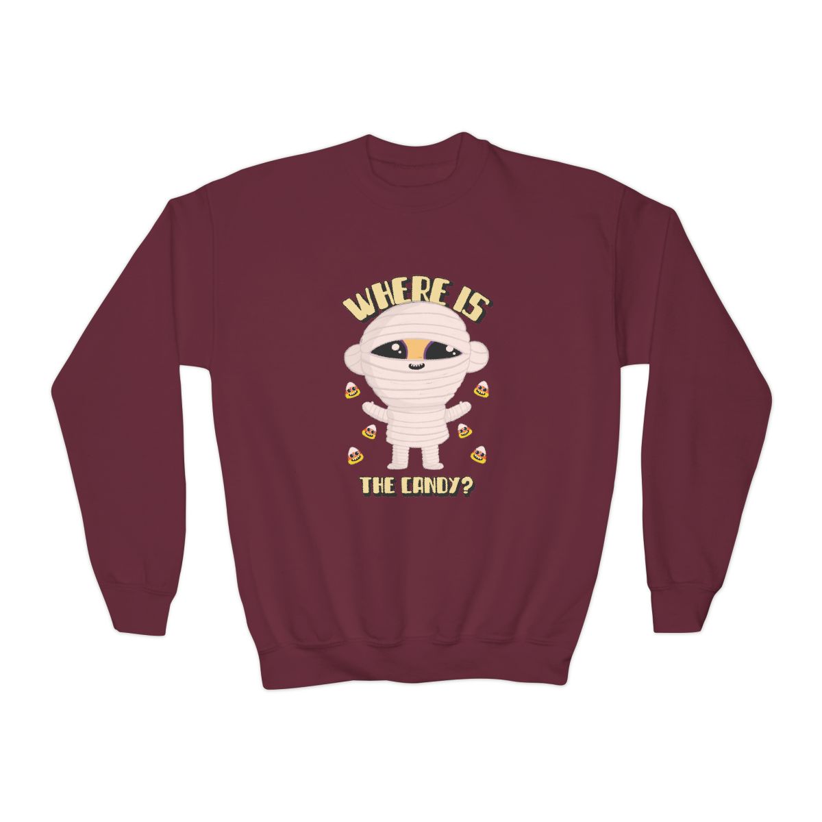 Where Is The Candy Mummy Halloween Sweatshirt - funny t-shirt by Cheeky Business