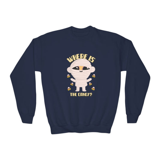 Where Is The Candy Mummy Halloween Sweatshirt