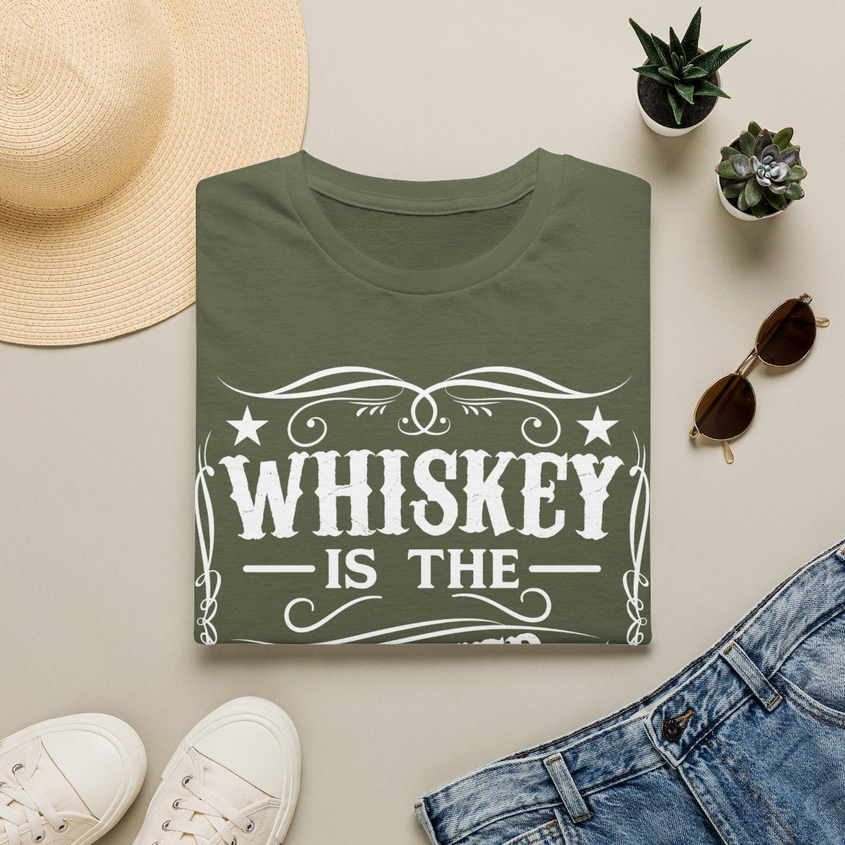 Whiskey Is the Answer T-Shirt - funny t-shirt by Cheeky Business