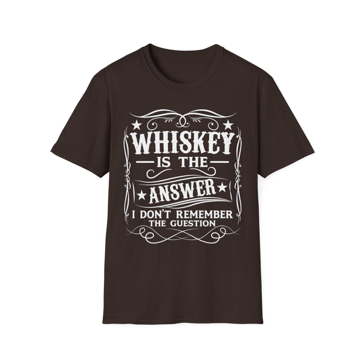 Whiskey Is the Answer T-Shirt - funny t-shirt by Cheeky Business