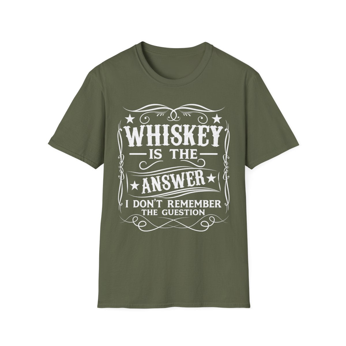 Whiskey Is the Answer T-Shirt - funny t-shirt by Cheeky Business