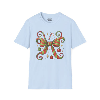 whoville bow t-shirt light blue t-shirt coquette gift idea