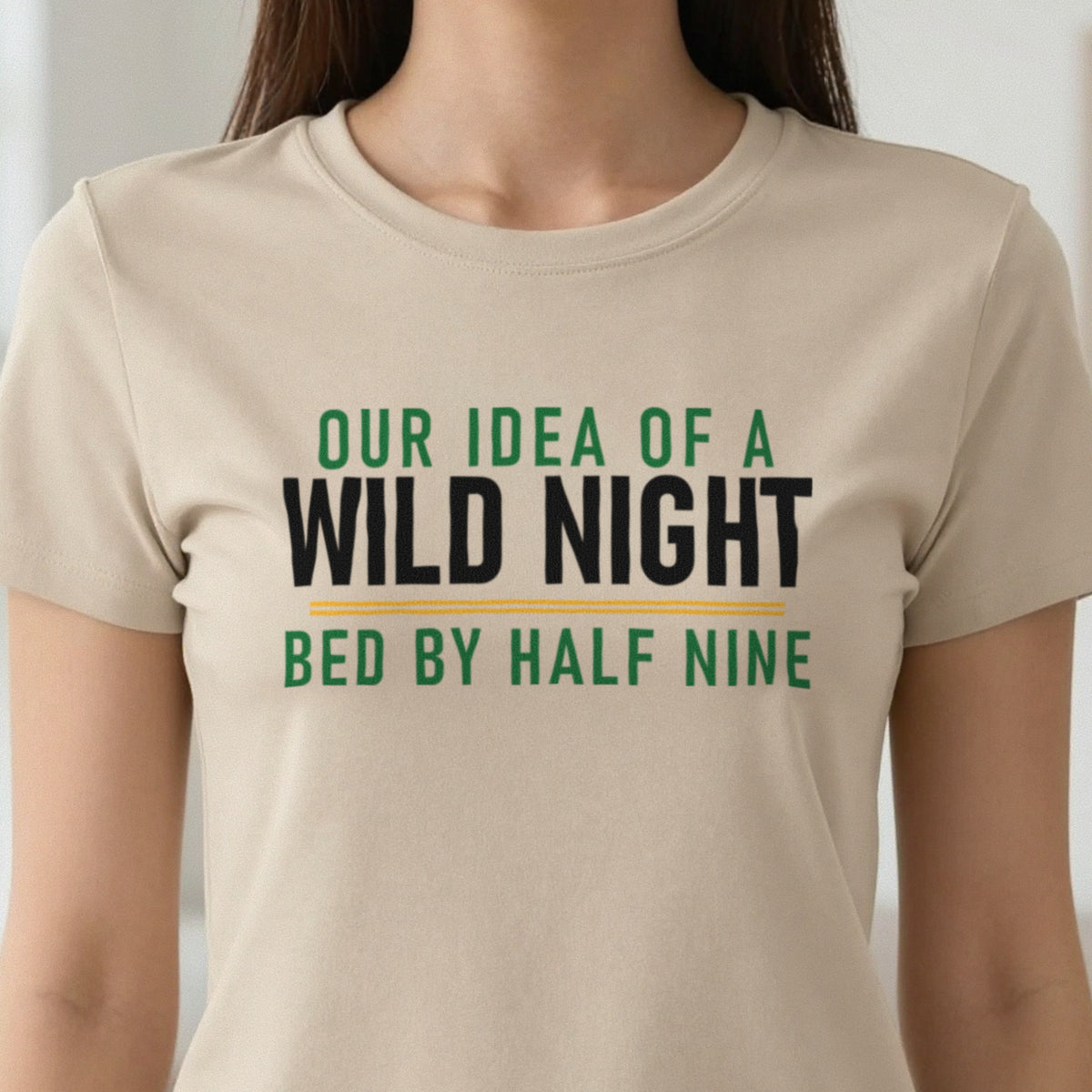 Our Idea Of A Wild Night Bed By Half Nine Funny Couples T-Shirt & Sweatshirt close-up