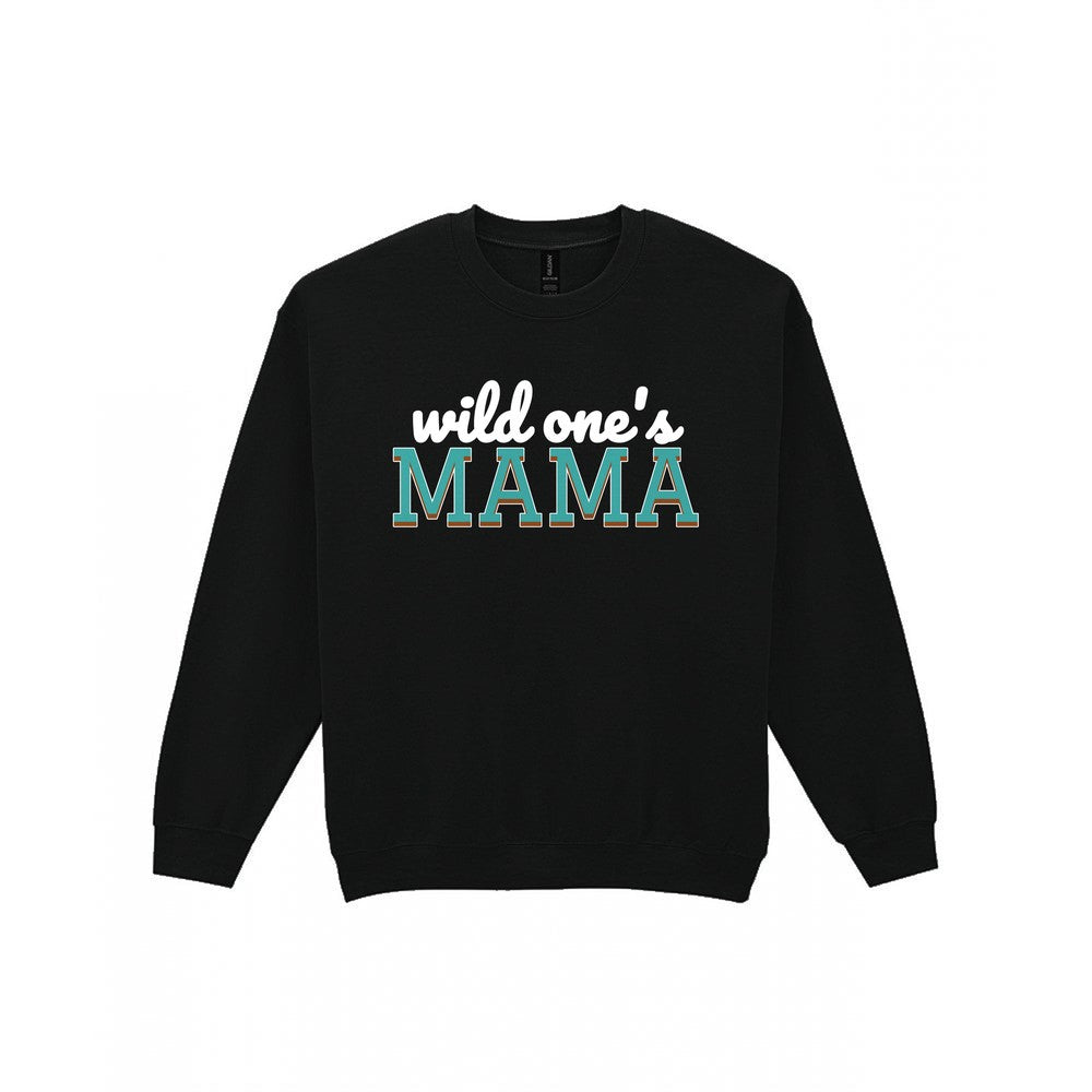 Wild One's Mama Mum Sweatshirt & T-Shirt Sweatshirt in Black