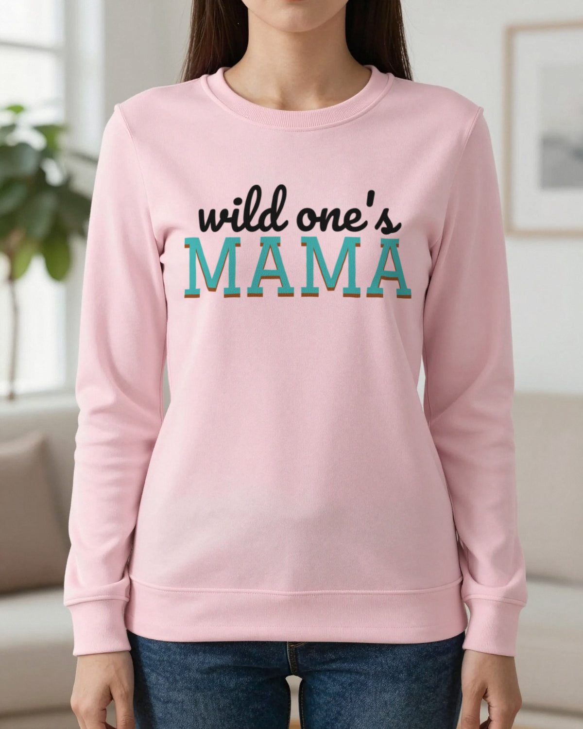 Wild One's Mama Mum Sweatshirt & T-Shirt worn