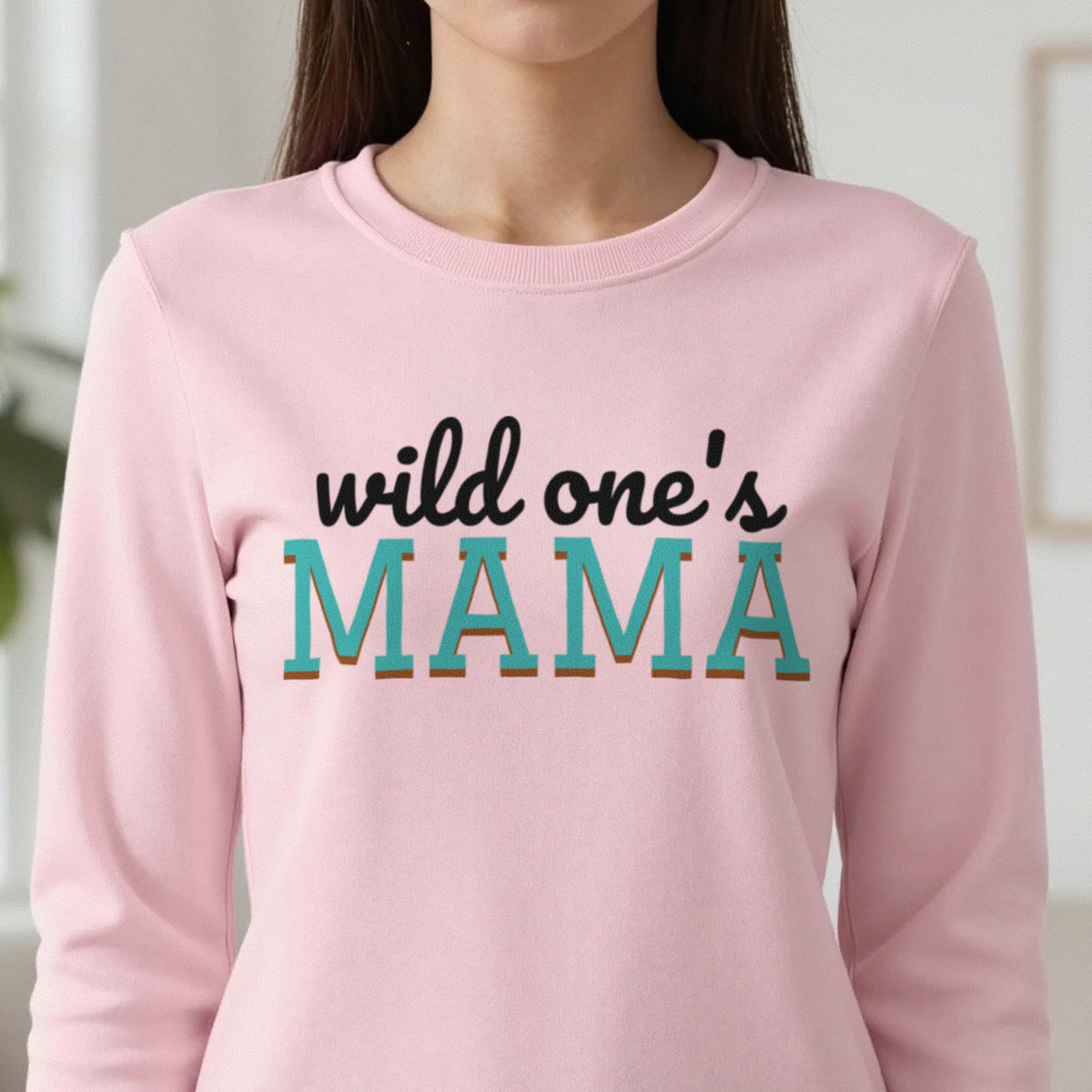 Wild One's Mama Mum Sweatshirt & T-Shirt close-up