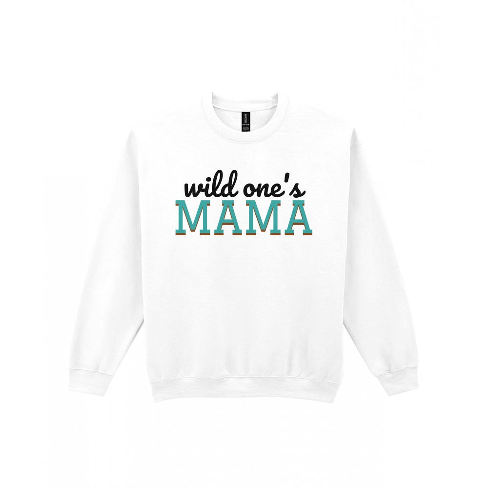 Wild One's Mama Mum Sweatshirt & T-Shirt Sweatshirt in White