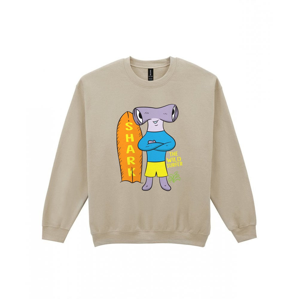 Kids Wild Surfer Shark T-Shirt & Sweatshirt Sweatshirt in Sand