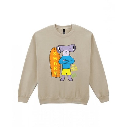Kids Wild Surfer Shark T-Shirt & Sweatshirt Sweatshirt in Sand