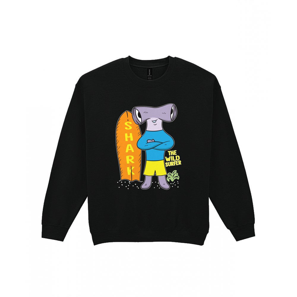 Kids Wild Surfer Shark T-Shirt & Sweatshirt Sweatshirt in Black