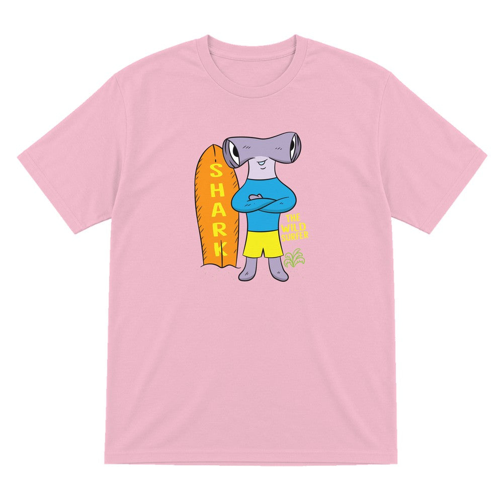 Kids Wild Surfer Shark T-Shirt & Sweatshirt T-Shirt in Light Pink