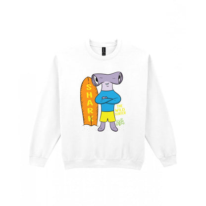 Kids Wild Surfer Shark T-Shirt & Sweatshirt Sweatshirt in White