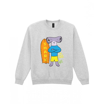 Kids Wild Surfer Shark T-Shirt & Sweatshirt Sweatshirt in Sport Grey