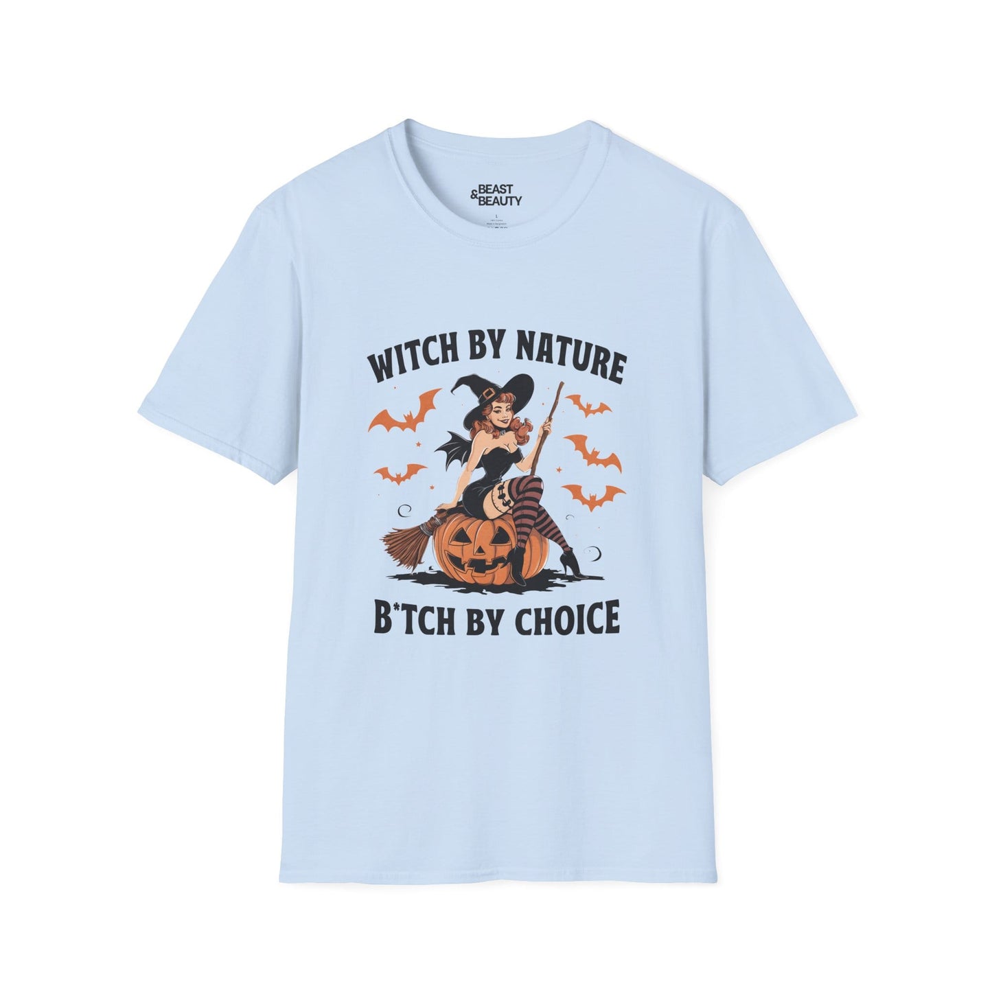 witch by nature b tch by choice funny halloween t-shirt t-shirt third colour product image