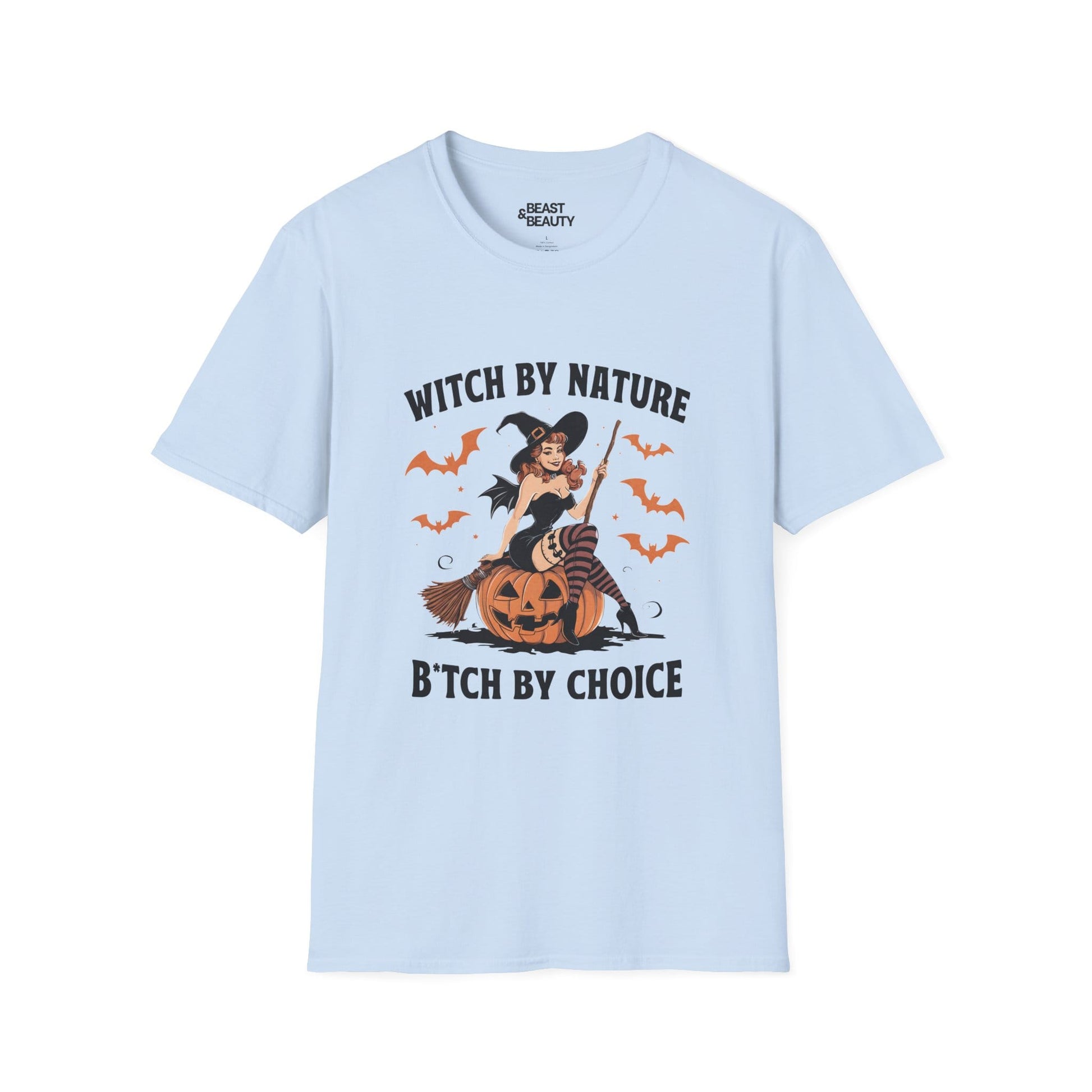 witch by nature b tch by choice funny halloween t-shirt t-shirt third colour product image