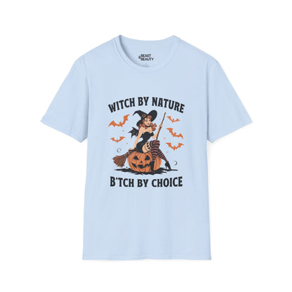 witch by nature b tch by choice funny halloween t-shirt t-shirt third colour product image