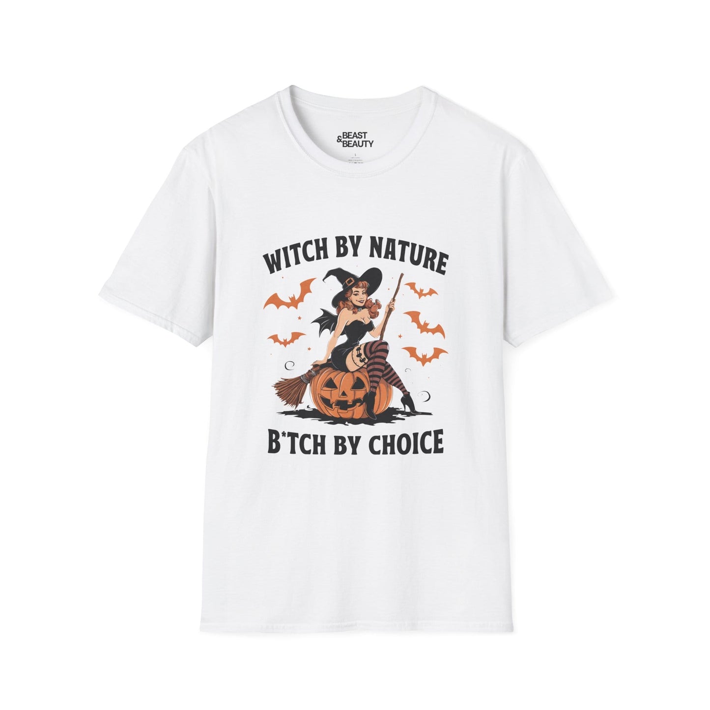 witch by nature b tch by choice funny halloween t-shirt t-shirt second colour product image