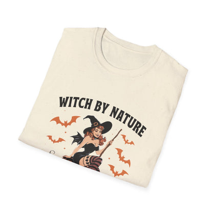 Witch By Nature B*tch By Choice Funny Halloween T-Shirt - funny t-shirt by Cheeky Business
