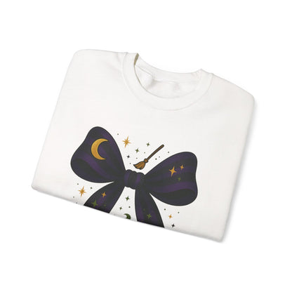 Witchy Bow Halloween Sweatshirt - funny sweatshirt by Cheeky Business