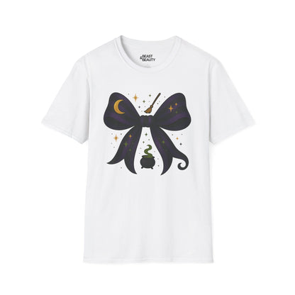 witchy bow t-shirt white t-shirt Halloween gift idea