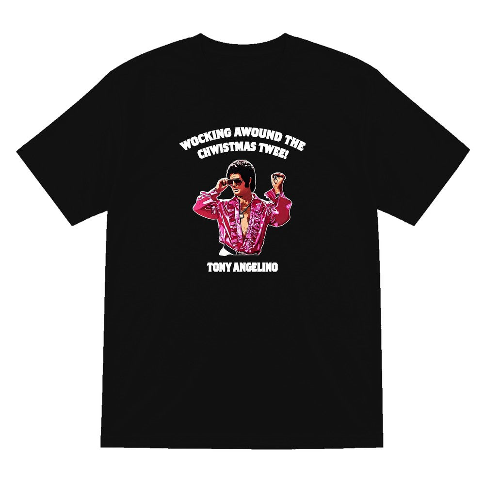Wocking Awound The Chwistmas Twee Christmas T-Shirt & Sweatshirt T-Shirt in Black