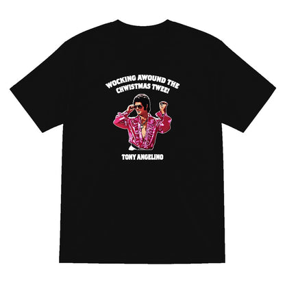 Wocking Awound The Chwistmas Twee Christmas T-Shirt & Sweatshirt T-Shirt in Black