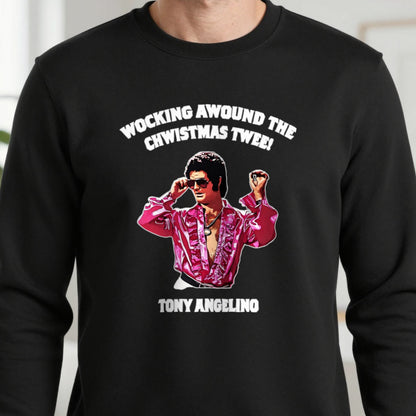 Wocking Awound The Chwistmas Twee Christmas T-Shirt & Sweatshirt close-up